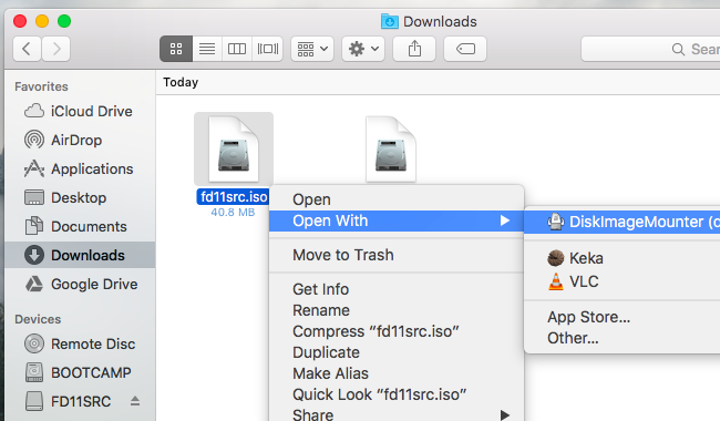 how to open iso on sheepshaver mac